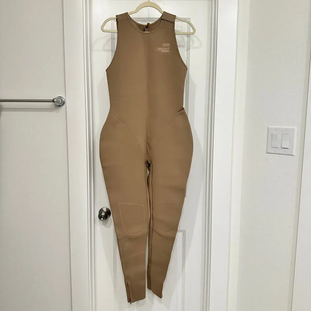 NWT SKIMS SCUBA SWIM SPORT FULL LENGTH WETSUIT IN‎ DESERT SIZE XL - Picture 4 of 7
